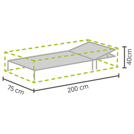 Professional protective cover for sun loungers, light grey product photo  S