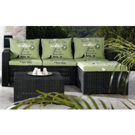 lounge group Dessin 1532 KENIA  • sofa|table|footstool  • green  • graphite product photo