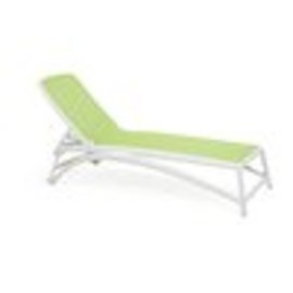 stacking lounger ALABAMA green white | 2040 mm  x 700 mm  H 990 mm product photo