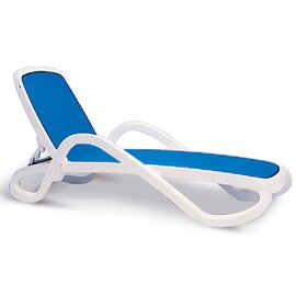 stacking lounger ALFA blue white | 1940 mm  x 710 mm  H 300 mm product photo