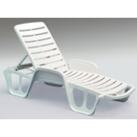 Stapleiege Beach, backrest 4-fold adjustable, 100% polypropylene, color: white product photo