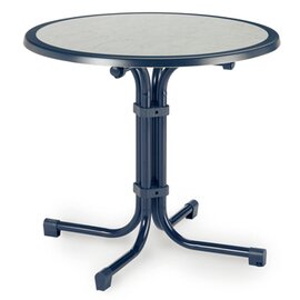 folding gastro table BOULEVARD anthracite | white marbled  Ø 800 mm product photo  S