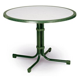 folding gastro table BOULEVARD green | white marbled  Ø 1000 mm product photo  S