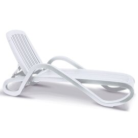 stacking lounger EDEN white | 1940 mm  x 710 mm  H 300 mm product photo