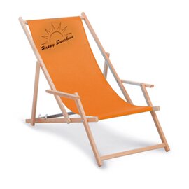 Liegestuhl Happy Sunshine, with armrests, color: orange product photo