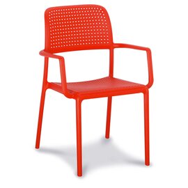 Stacking chair Locarno, glass fiber reinforced full plastic, weather-resistant, color: red product photo