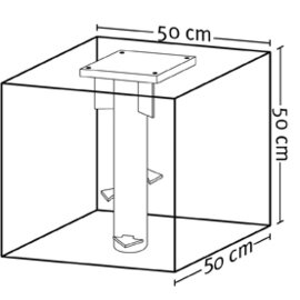 62330000 Universal-Bodenplatte, zum Einbetonieren, verzinkt, Montagefläche  ca. 160 x 160 mm, Gesamthöhe ca. 42 cm - Ebh Garden Gurniture