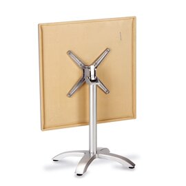 folding table MAESTRO silver coloured brown pine optics  L 800 mm  x 800 mm product photo  S