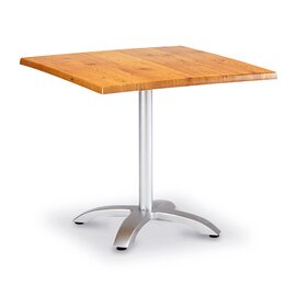 folding table MAESTRO silver coloured brown pine optics  L 800 mm  x 800 mm product photo