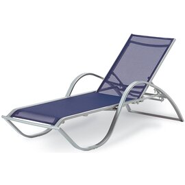 Alu-Tex stacking lounger MIAMI blue | 1970 mm  x 750 mm  H 330 mm product photo