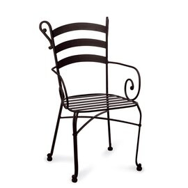 Metal armchair Toscana, with armrests, stackable, color: black product photo