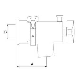 drain tap cooking kettle 2" IG O-ring seal outreach 98 mm stainless steel product photo  S