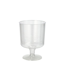 red wine glass PS clear 0.2 ltr with mark; | disposable product photo