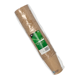 drinking cup disposable PLA-coated brown 300 ml Ø 90 mm product photo  S
