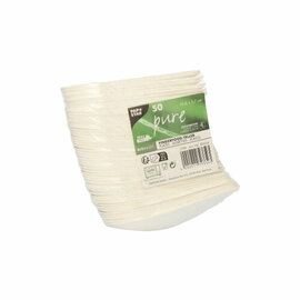 finger food plate DROP sugarcane fibers white drop-shaped | 105 mm x 57 mm product photo  S