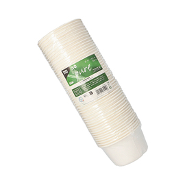 soup cups sugarcane fibers white Ø 100 mm H 64 mm product photo  S