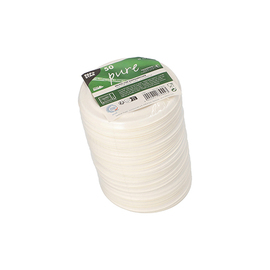 Lid for soup cup, sugar cane, white, Ø 100 mm product photo  S