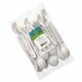 spoon reusable organic PP white L 185 mm product photo  S