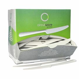 knife GAIA reusable organic PP white L 190 mm product photo  S