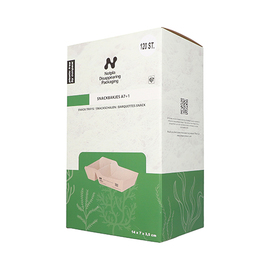 snack tray NOTPLA | 2 compartments | 145 mm x 70 mm | disposable product photo  S