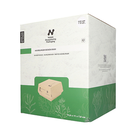 burger box NOTPLA | 115 mm x 110 mm | disposable product photo  S
