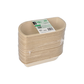 snack tray sugarcane fibers | 154 mm x 76 mm H 31 mm product photo  S