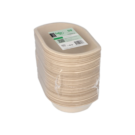 snack tray sugarcane fibers | 132 mm x 97 mm H 31 mm product photo  S