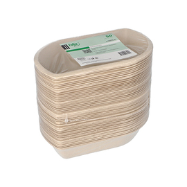 snack tray sugarcane fibers | 168 mm x 111 mm H 36 mm product photo  S