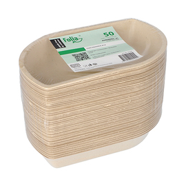 snack tray sugarcane fibers | 194 mm x 122 mm H 36 mm product photo  S