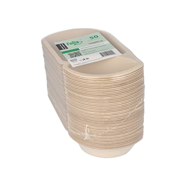 snack tray sugarcane fibers | 176 mm x 97 mm H 36 mm product photo  S