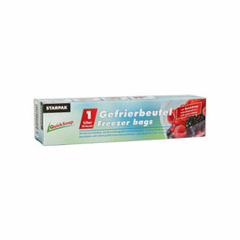 freeze bag LDPE 1 ltr | 200 mm x 180 mm | 45 my with press-to-close cap | inscribable product photo