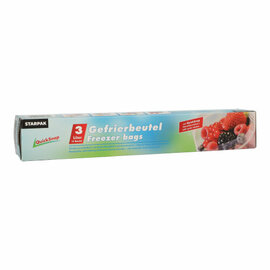 freeze bag LDPE 3 ltr | 280 mm x 270 mm | 55 my with press-to-close cap | inscribable product photo