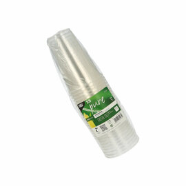 cold beverage cup PLA 0.25 ltr with mark; | foam edge | disposable | 25 pieces product photo  S