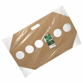 cup tray paperboard brown for 6 cups Ø 95 at top product photo  S