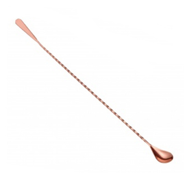 bar spoon Spatula stainless steel copper coloured L 450 mm | twisted handle | spatula product photo