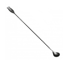 bar spoon Poseidon stainless steel cast iron coloured L 400 mm | twisted handle | fork product photo