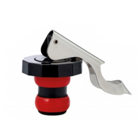 universal bottle stopper red|black with bottle opener on the lever product photo