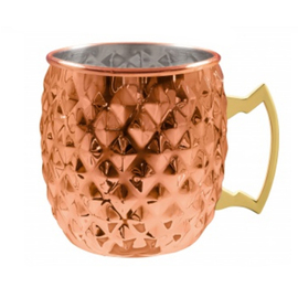 moscow mule mug 550 ml stainless steel with relief product photo