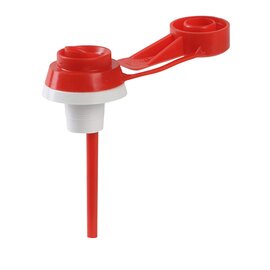 Wine and fruit juice spout, with closure flap, color: red product photo