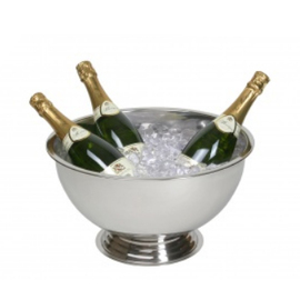 champagne bucket BOWL with foot stainless steel Ø 390 mm | suitable for several bottles product photo  S