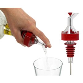 bottle pourer • 2 cl • red • clear product photo