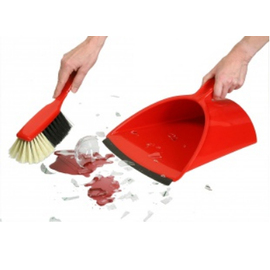 sweeping set JUMBO hand brush|dustpan | red product photo  S