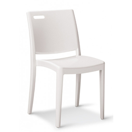 patio chair CLIP GR • white stackable | seat height 450 mm product photo