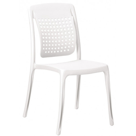 patio chair FACTORY • white stackable | seat height 465 mm product photo