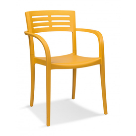 patio chair URBAN with armrests • yellow | seat height 465 mm product photo
