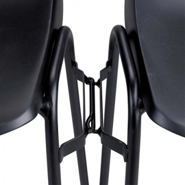 stacking chair NEW CAMPUS • mahogany coloured • connectable | seat height 470 mm product photo  S