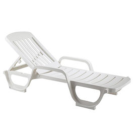 sunbed MIAMI white stackable | 1900 mm x 670 mm H 280 mm product photo