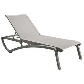 sunbed SUNSET SUNSET silver | grey stackable | 1920 mm x 780 mm H 390 mm product photo