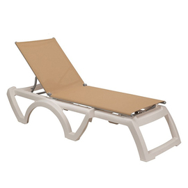 sunbed JAMAICA BEACH white | beige stackable | 1900 mm x 700 mm H 380 mm product photo