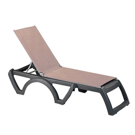 sunbed JAMAICA BEACH anthracite | brown stackable | 1900 mm x 700 mm H 380 mm product photo